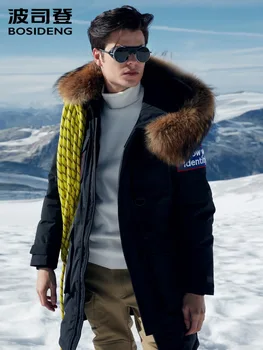 

Bosideng Real fur Hooded Men Middle-long Goose Down Warm for Cold Winter Coat B80142151