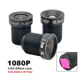 High - Definition 1080P Security Camera Lens with IR Filter and M12 Mount, Available in 2.8mm, 3.6mm, and 6mm Focal Lengths - 6mm With IR Filter