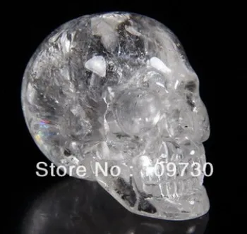 

YM 328 Quartz Rock Crystal Carved Crystal Skull, Crystal Healing, Realistic