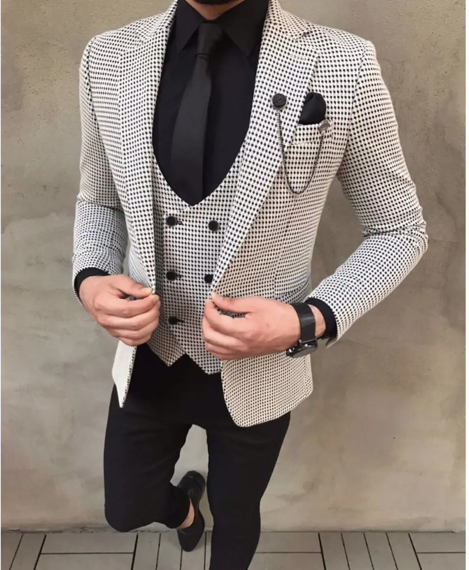 houndstooth vest mens