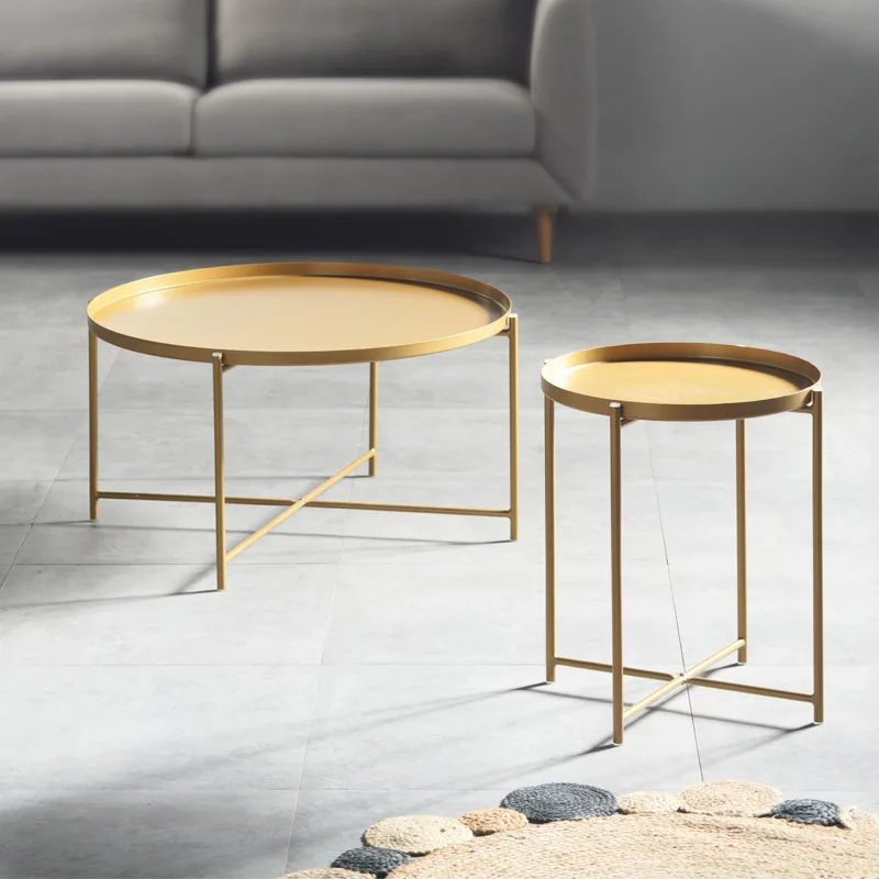 Новый скандинавский съемный чайный поднос кофейный столик золотой черный