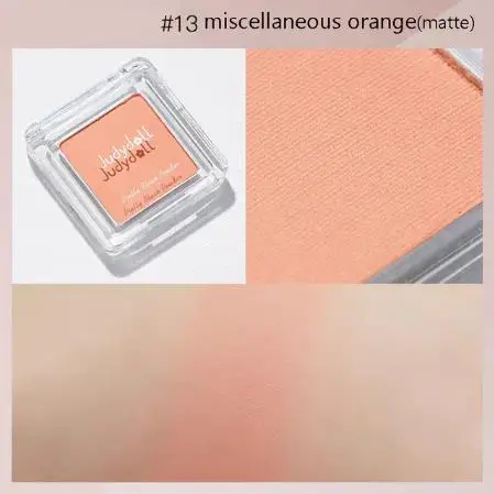 Judydoll Silky Monochrome Blush Nude Makeup Blush Apricot Roasted Milk Tea Natural Brighten Skin Tone Makeup Palette powder blusher blush powder blush plate facial blusher monochrome blush