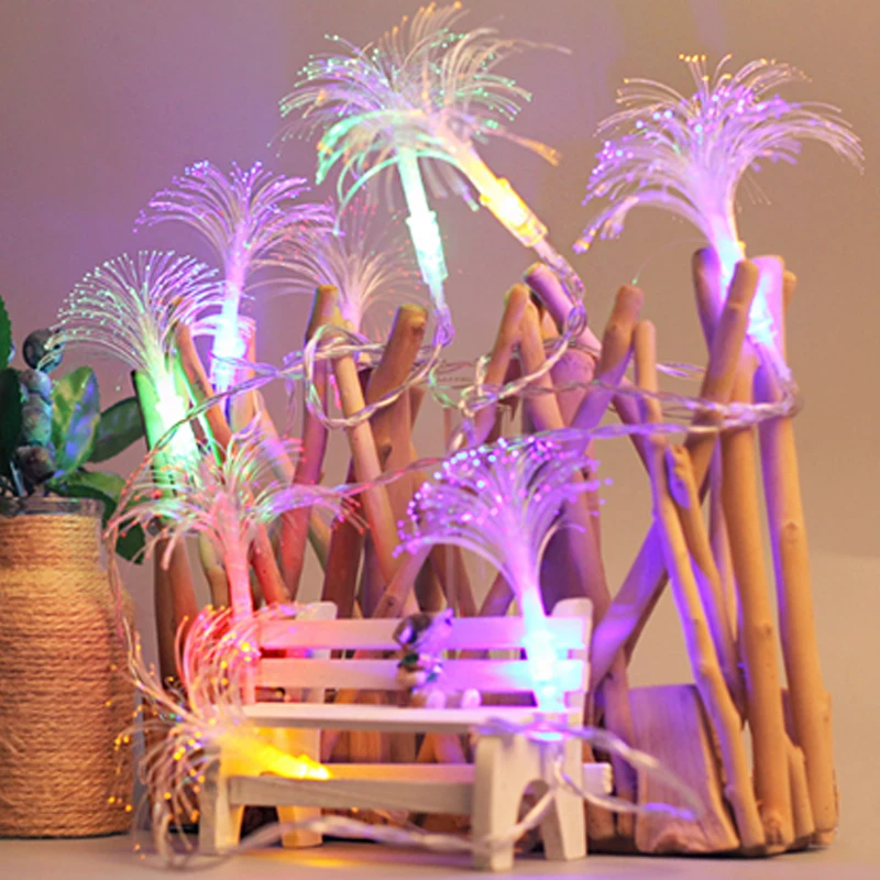 LED String Lights Fibre Optic Flower Fairy Lights Color Lantern Flowers Garland Christmas Light Wedding Holiday Decor 2 (4)