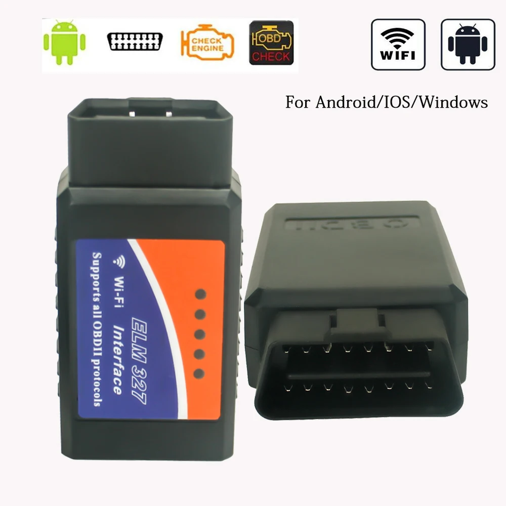 Автомобильный диагностический инструмент ELM327 V1.5 OBD2 с Bluetooth/Wifi для Jeep Wrangler Rubicon /