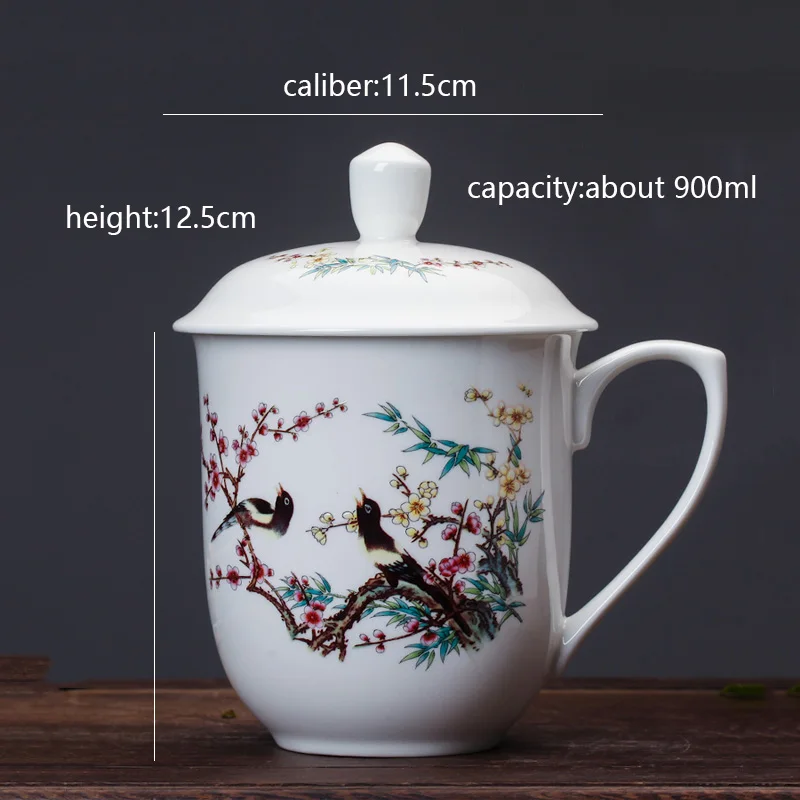 Jingdezhen чайная кружка 900 мл керамические кофейные кружки большой объем для воды чашки чая чашки Посуда для напитков чайный набор кунг-фу контейнер Декор