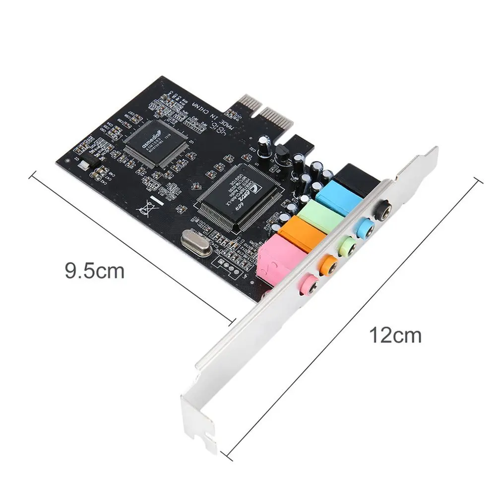 PCI-E Express 5.1ch CMI8738 Аудио Звуковая карта с низкопрофильным кронштейном США сток DLS-base Wavetable музыкальный синтезатор