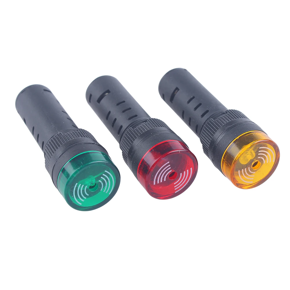 10PCS Sonnerie LED Rouge AD16-22SM Sonnerie Bip Clignotant