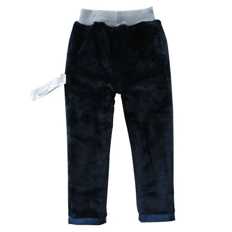 Boys Jeans Kids Pants Winter Plus Velvet Children Thicken Warm Denim Trousers For Boys 3-14 Years Wear
