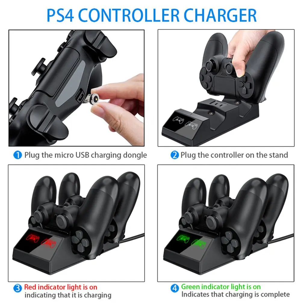 PS4 контроллер зарядное устройство PS4 USB зарядная док-станция зарядная станция для sony Playstation 4/PS4 Pro контроллер