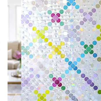 

Tint 3D Crystal Colored Decorative Window Film Privacy Stained Glass Removable Self Adhesive Glass Window Sticker Static Vinyl