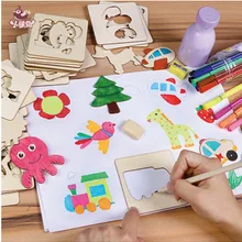 Дети учатся рисовать инструмент ребенок граффити живопись окраска Рисование нарисованный шаблон набор Детская развивающая игрушка