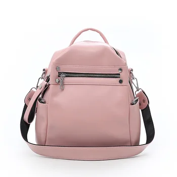 

Backpack Female Europe 2019 New Trend Women's Fashion Soft Leather mini bag Solid Color Personality Backpack Casual Shoulder Bag