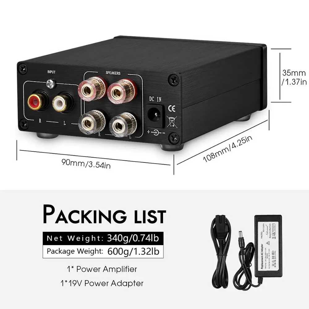 Douk аудио 200 Вт мини HiFi TPA3116D2 цифровой усилитель мощности двухканальный стерео