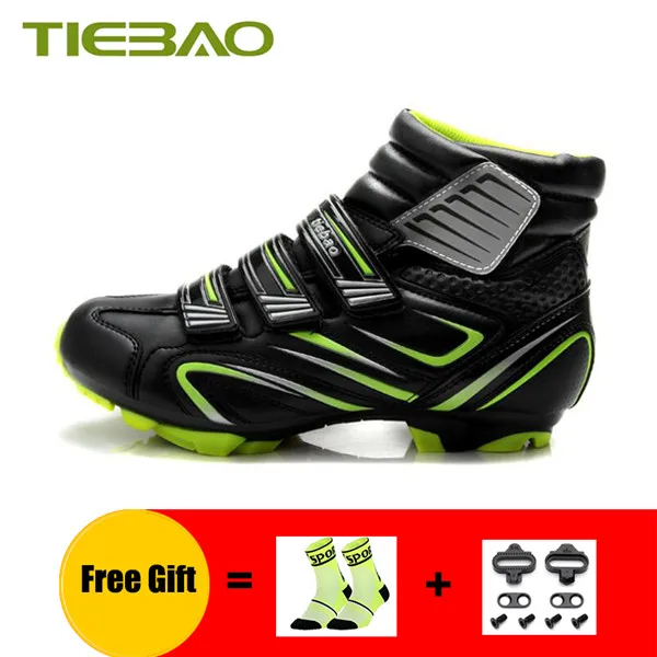 G shoes with cleats TIEBAO/зимняя обувь для горного велосипеда; Мужская обувь; sapatilha ciclismo; mtb; обувь для велоспорта с шипами; женская обувь для езды на велосипеде - Цвет: G shoes with cleats
