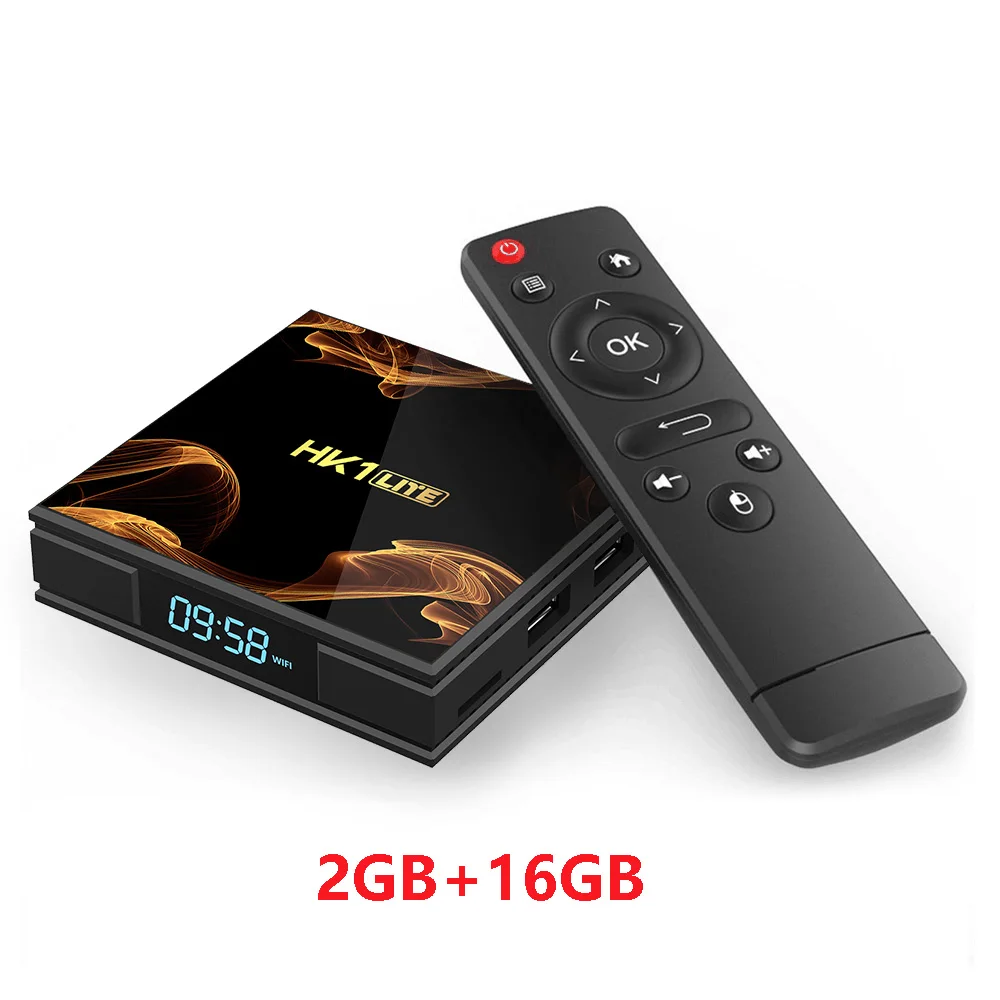 2G16G Предпродажа HK1 LITE Smart Android 9,0 ТВ приставка RK3228A 2,4G wifi 4K медиаплеер 100M LAN USB2.0 H.265 2G 16G телеприставка vs HK1 max - Цвет: 2G16G
