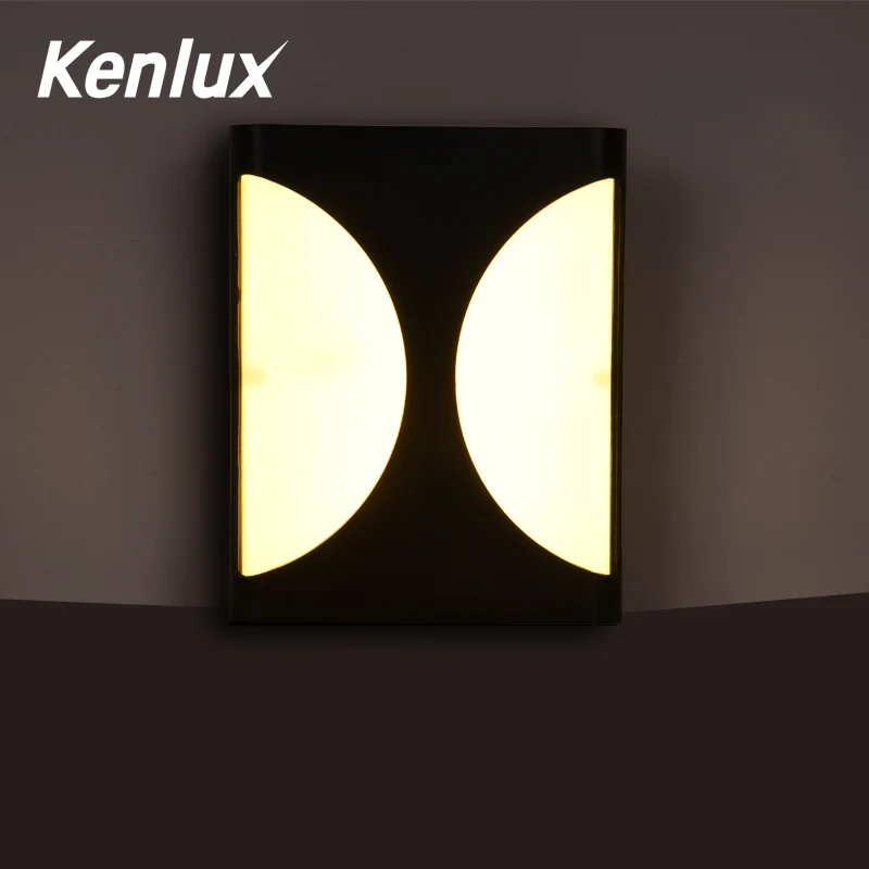 Kenlux 18 Вт наружный светодиодный настенный светильник, пластиковый водонепроницаемый светильник, энергосберегающий внутренний потолочный светильник, светодиодный настенный светильник для сада, уличный светильник