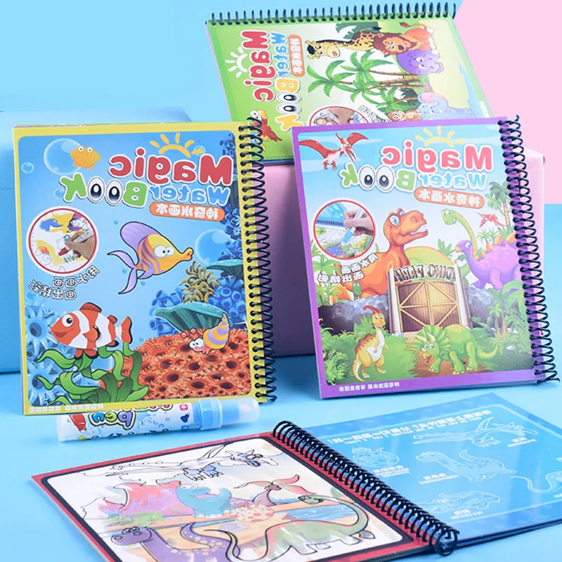 

Magic Water Drawing Book Coloring Book Doodle & Magic Pen Painting Drawing Board For Kids Toys Birthday Gift