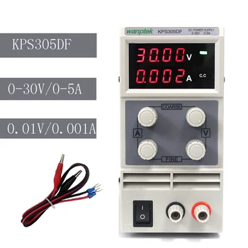 

KPS305DF 0-30V/0-5A 110V-230V 0.1V/0.001A EU LED Digital Adjustable Switch DC Power Supply mA display