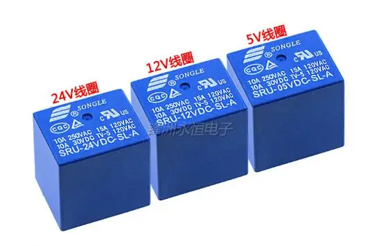 12 шт. реле SRU 05VDC SL A 12VDC 250В 10А 4 контактное 5 В/12В/24В РЕЛЕ чувствительное|Реле| |