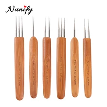 Nunify 1-Hook 2-Hook 3-Hook Dreading крючки дреды инструменты для плетения ремесла Профессиональный дредлок крючком бамбуковая ручка крюк