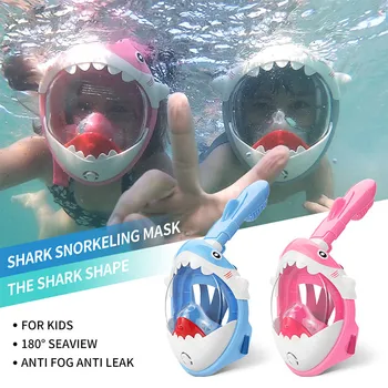 

Collapsible Boys Girls Cartoon Swimming Full Face Snorkeling Mask Underwater Scuba Anti Fog Goggles Diving Anti-Leak Equipment