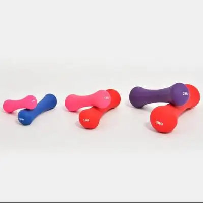 2kgx2pcs Home Fitness Yoga Lady Dumbbells Plastic Arm Skinny Rubber Bags Small Dumbbells Fitness Equipment
