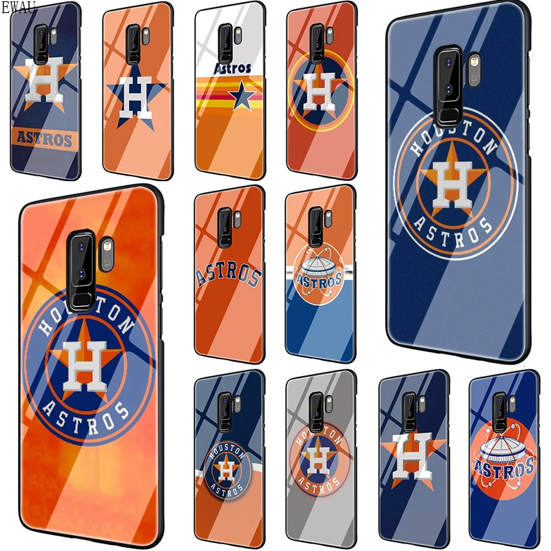

EWAU Houston Astros Tempered Glass phone case for Samsung S7 S8 S9 S10 Note 8 9 10 plus A10 20 30 40 50 60 70