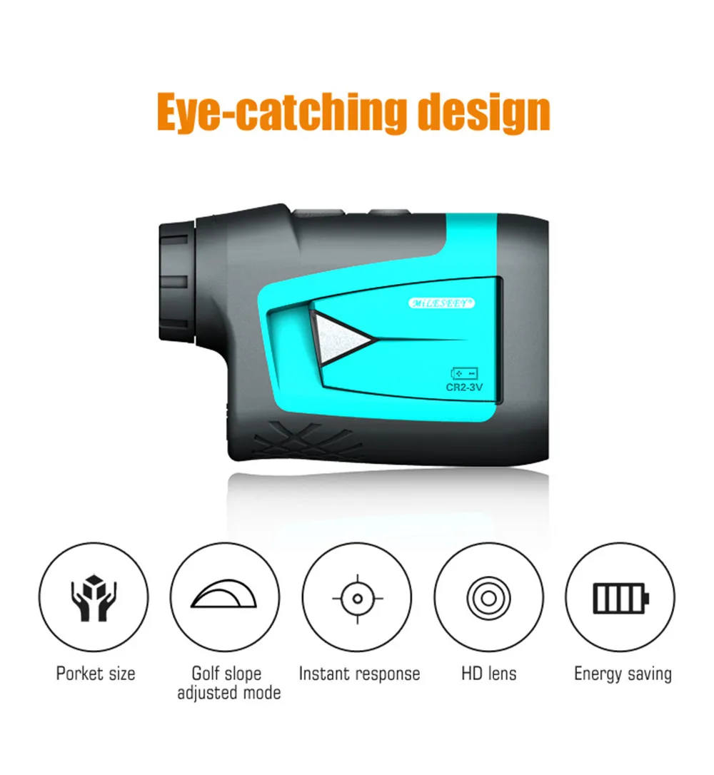Mileseey 600m Golf Laser Rangefinder Telescope Laser Rangefinder Laser Distance with Slope Flag-Lock and Distance/Speed/Angle