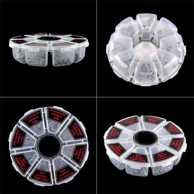Горячая Новинка 8 в 1 Предварительно Построенная катушка Clapton катушка Alien Tiger Hive Quad плоский витой плавленый нагревательный провод для Vape DIY электронная сигарета предварительно изготовленная катушка