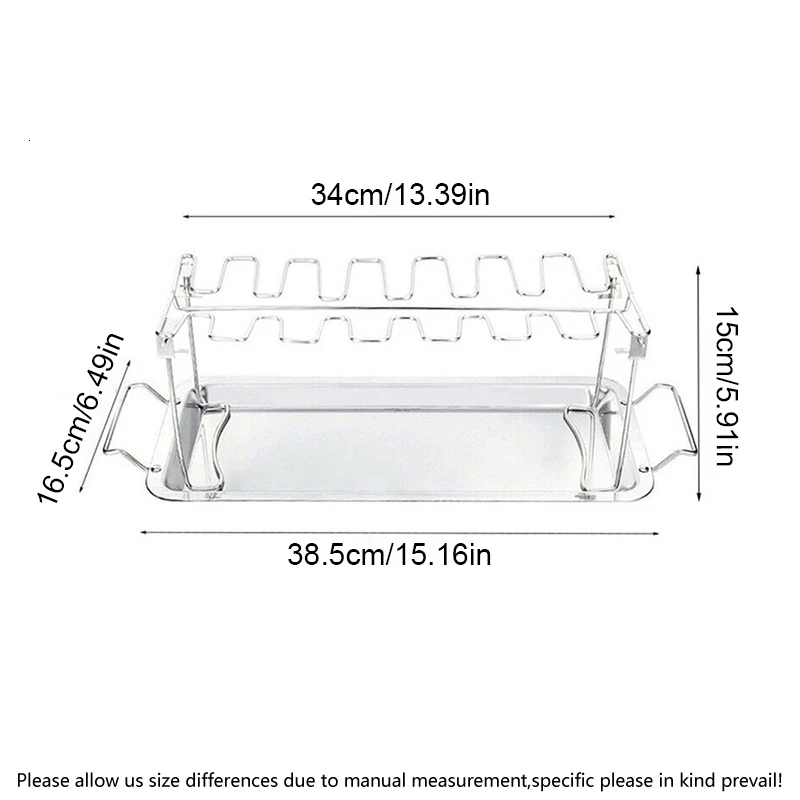 Куриное Крылышко из нержавеющей стали для ног DIY семейный держатель для гриля поддон для стекания жидкостей барбекю подставка с ребрами вечерние ноги птицы жаровня