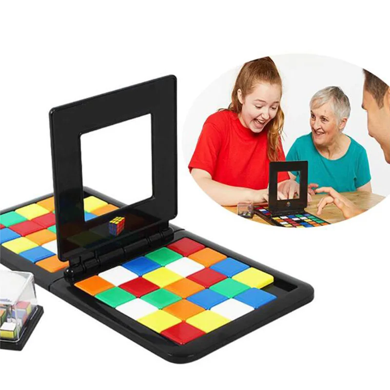  Colorful Puzzle Cube 3D Puzzle Race Cube Board Running Game Kids Adults Interesting Table Game Educ