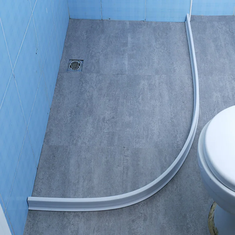 

NarwalDate Bathroom Water Stopper Flood Barrier Rubber Dam Silicon Water Blocker Dry and Wet Separation Home Improve Dropshiping