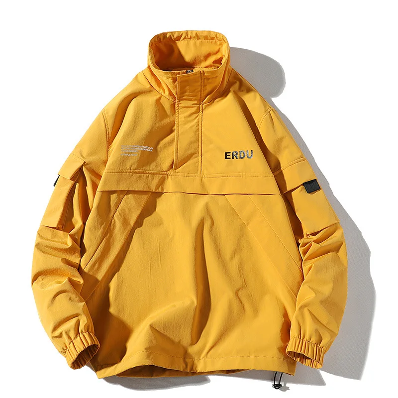 

Casual 2019 Spring Autumn Hip Hop With Hooded Mens Jacket Streetwear Pullover Bomber Jacket M-4XL