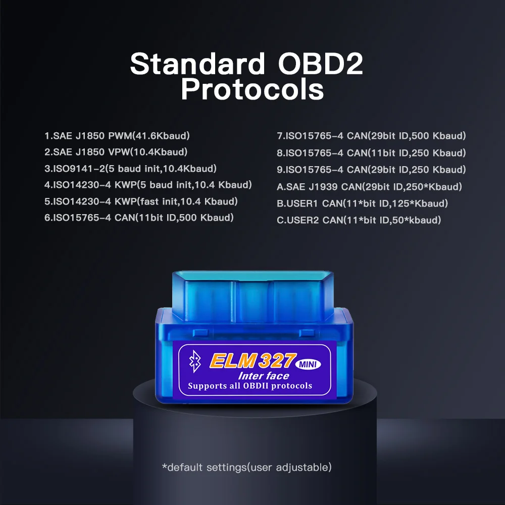 Автомобильный диагностический сканер ELM327 V2.1 Bluetooth инструмент OBD2 адаптер
