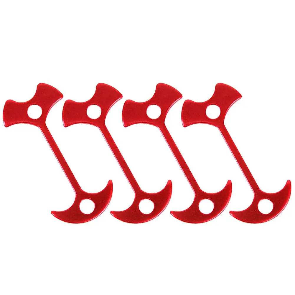 

4PCS Tent Wooden Board Clip Buckle Fish Bone Nail Hook Aluminium Alloy Stakes Peg Tensioner For Outdoor Camping Tent Accessories