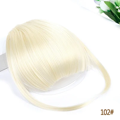 TALANG Neat Front Fringe Clip In  Hair Bangs  Hair Extensions Sweeping Side Blunt Bang Natural Black Brown Hairpieces 102