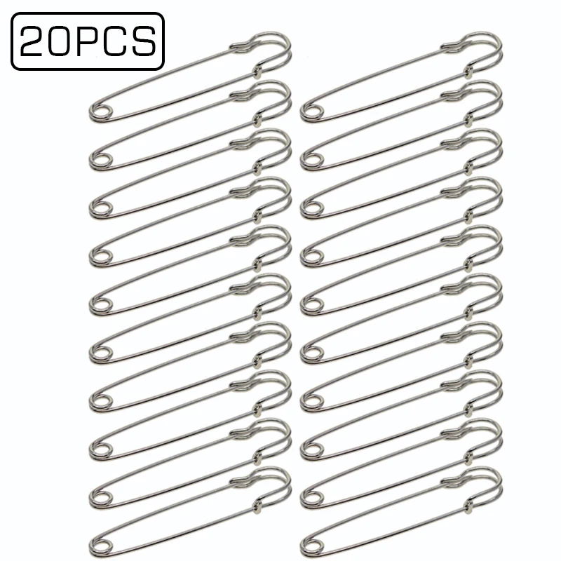 20 шт серебряные большие безопасные булавки металлический килт шарф безопасная