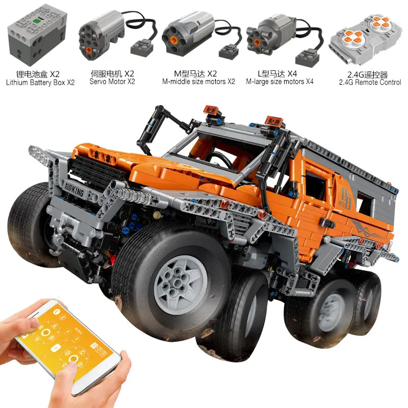 DHL Yeshin 23011 Technic серия MOC Avtoros Shaman 8x8 Siberia супер автомобиль внедорожник модель автомобиля строительные комплекты блок Bric