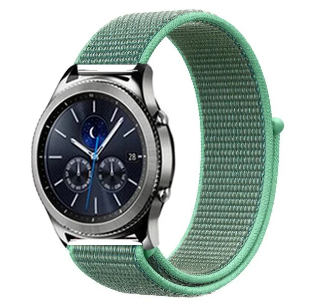 Ремешок 22 мм 20 для samsung gear S3 s2 sport Frontier Classic galaxy watch active 42 мм 46 мм ремешок huami amazfit gtr bip huawei gt 2 - Цвет ремешка: Mentha Linn