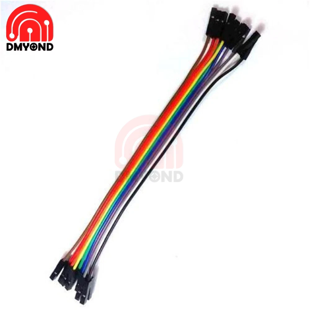 10 шт. корневых кабелей dupont 2 54 мм 20 см 1P гнездо к гнезду для Arduino|Соединители| |