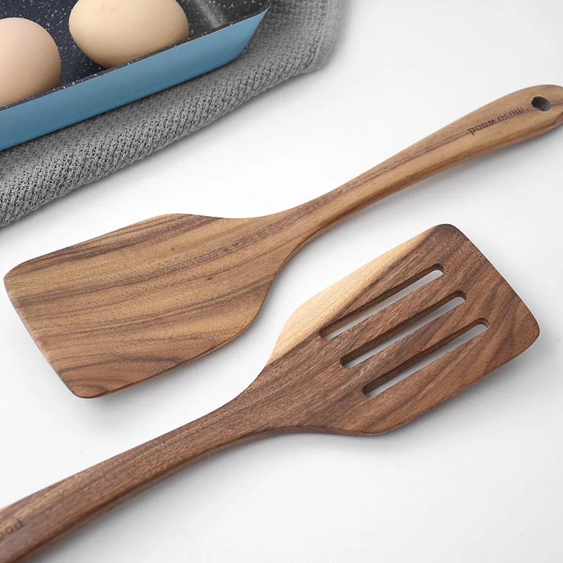 Деревянная кухонная утварь musowwood, ложка для приготовления пищи, рисовое весло, ложка с длинной ручкой, ковш для смешивания салата, сервировочная ложка, инструменты для приготовления пищи