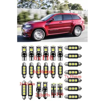 

Car Interior Led Light Kit For Jeep grand cherokee 3 4 mk2 LIBERTY KK PATRIOT MK74 error free t10 31mm 36mm 39mm 42mm