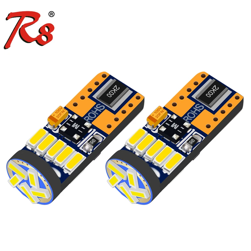 

LED T10 w5w bulb 12v 30v car parking light 4014 15SMD white red blue yellow 194 auto indicator width light Canbus for BMW audi