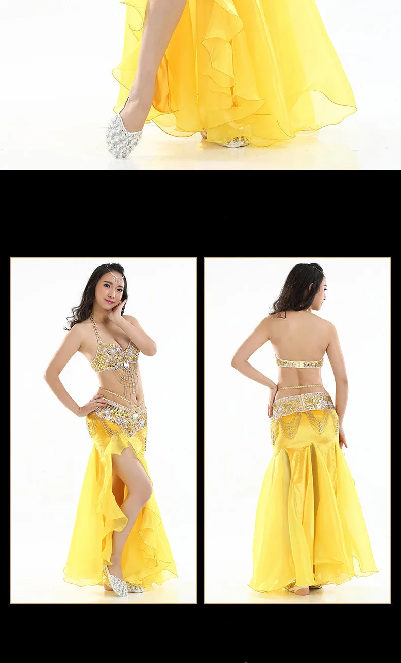 Живота Танцы Костюм Леди Bellydancing юбка 2-х слойный Юбка из сетчатой ткани живота Танцы Обёрточная бумага Для женщин юбка производительность Танцы одежда