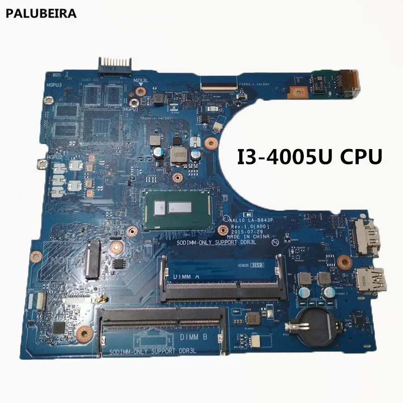 PALUBEIRA высокое качество материнская плата для ноутбука Dell Inspiron 5458 5558 5758 CN-027C5F 027C5F
