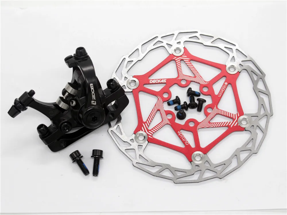 Front and DECKASRED Zoom DB-680 HB680 Велосипедный тормозной суппорт с тормозным тормозом MTB части велосипеда двухсторонний гидроэлектрический тормоз - Цвет: Front and DECKASRED