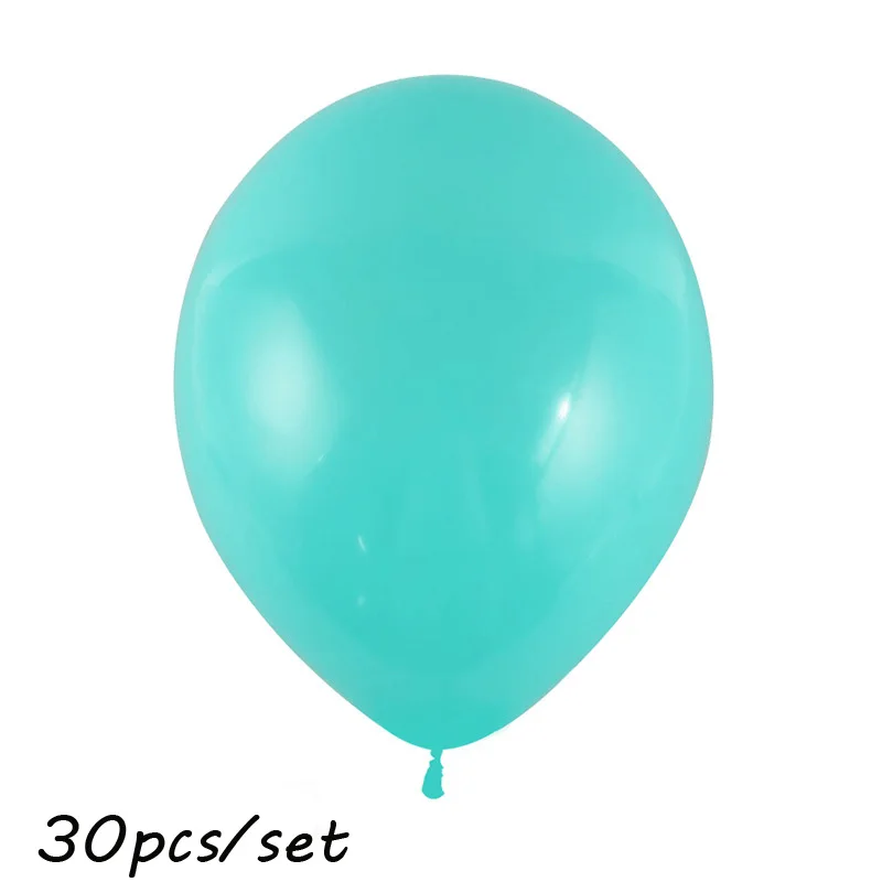 30pcsTiffany blue 30 шт утолщенные разноцветные шары Макарон 10 дюймов яркие шары для вечерние принадлежности для дня рождения свадьбы и украшения - Цвет: 30pcsTiffany blue