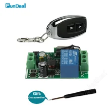 433 МГц Универсальный беспроводной пульт дистанционного управления AC 110 В 220 В 1CH релейный приемник для гаражной двери РЧ пульт дистанционного управления Светодиодный светильник Diy