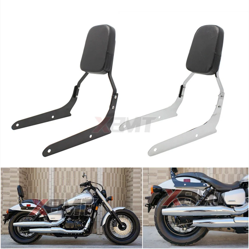 YHMOTO Passenger Backrest Sissy Bar With Luggage Rack For Honda Shadow Spirit VT