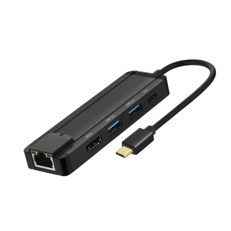 5 в 1 концентратор USB Type C 4K HDMI USB 3,0 PD питания 1000 Мбит/с RJ45 USB адаптер для ноутбука компьютера ПК